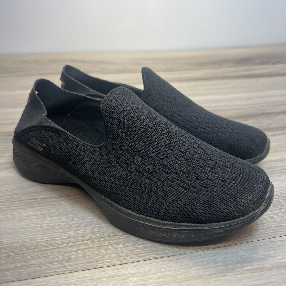 Skechers Go Walk‎ 4 Athletic Slip On Walking Shoe Womens Black 6.5